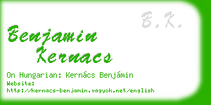 benjamin kernacs business card