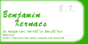 benjamin kernacs business card